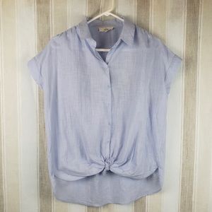 Anthropologie Entro Blouse Light Blue Size Small